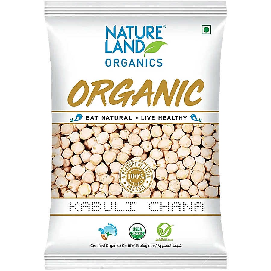 Natureland Organics Kabuli Chana - Rich In Fibre