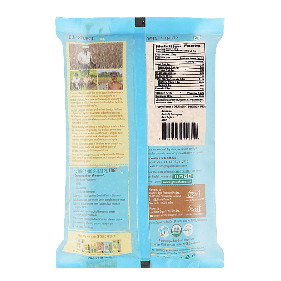 Organic Shastra Arhar Dal