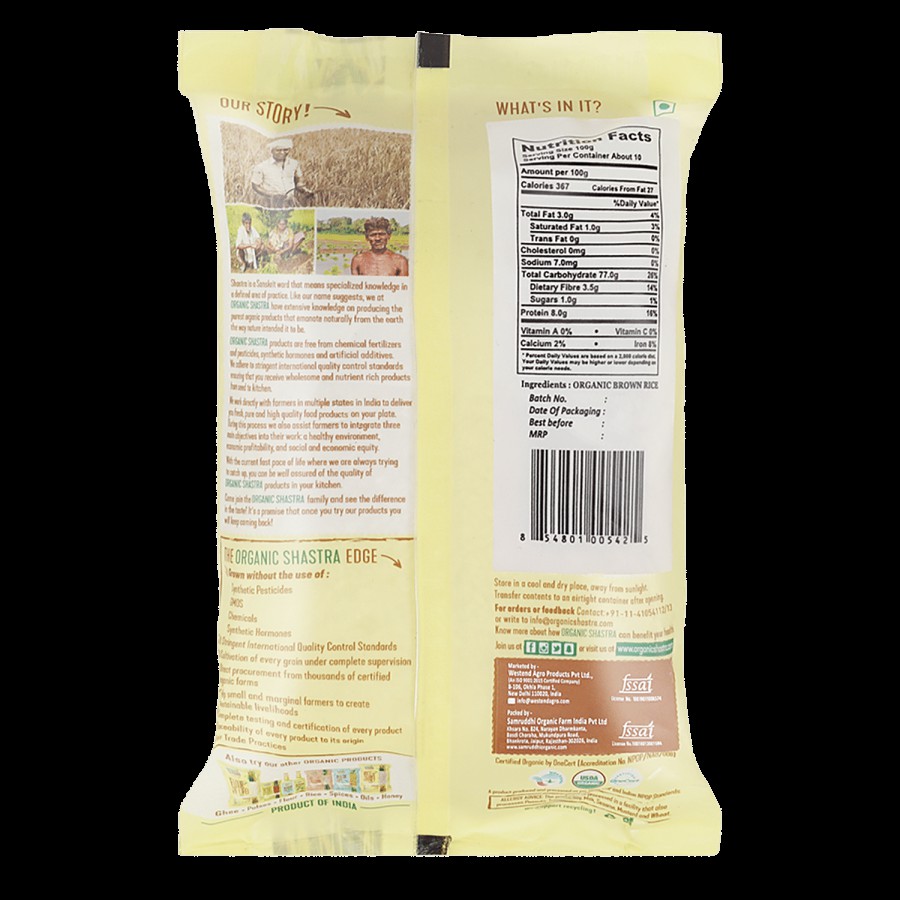 Organic Shastra Basmati Rice Brown