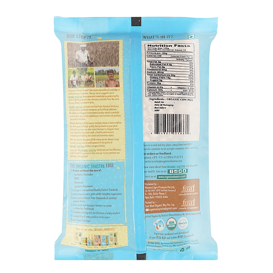 Organic Shastra Cowpea White Whole