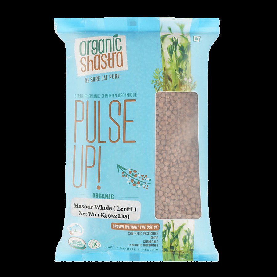 Organic Shastra Masoor Dal Whole