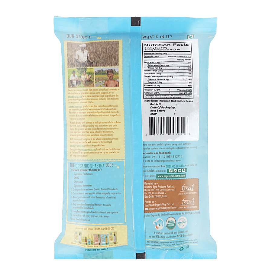 Organic Shastra Rajma Red