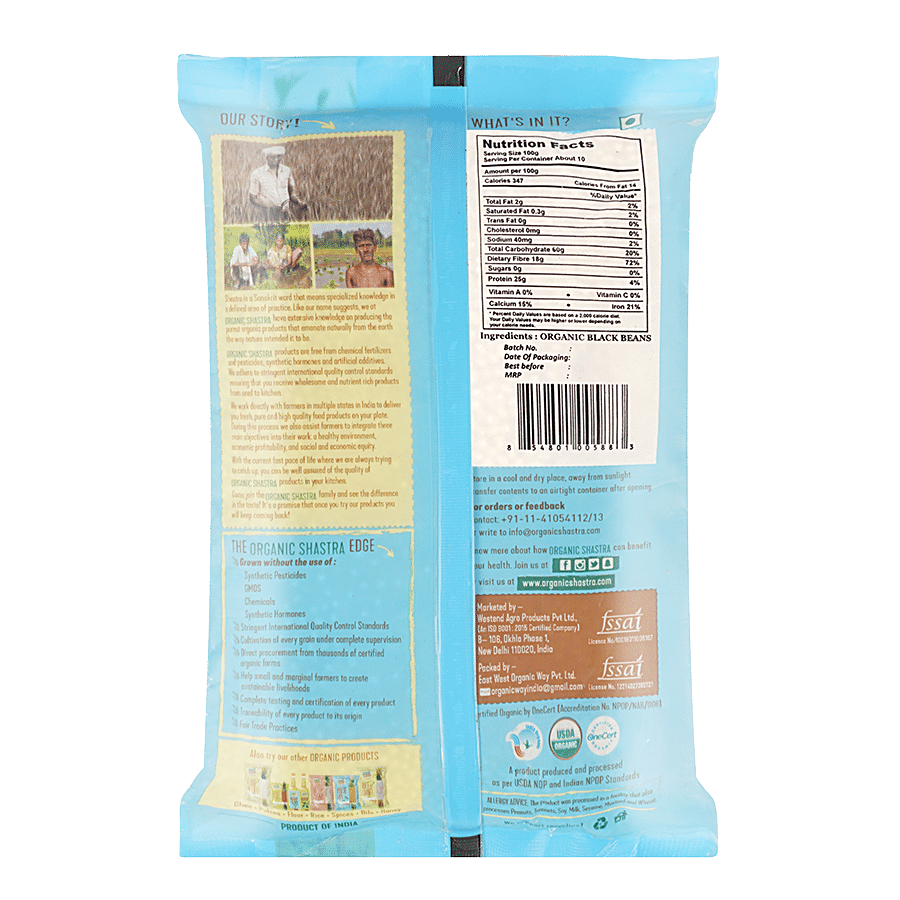 Organic Shastra Urad White Dhulli Whole Bean Dal