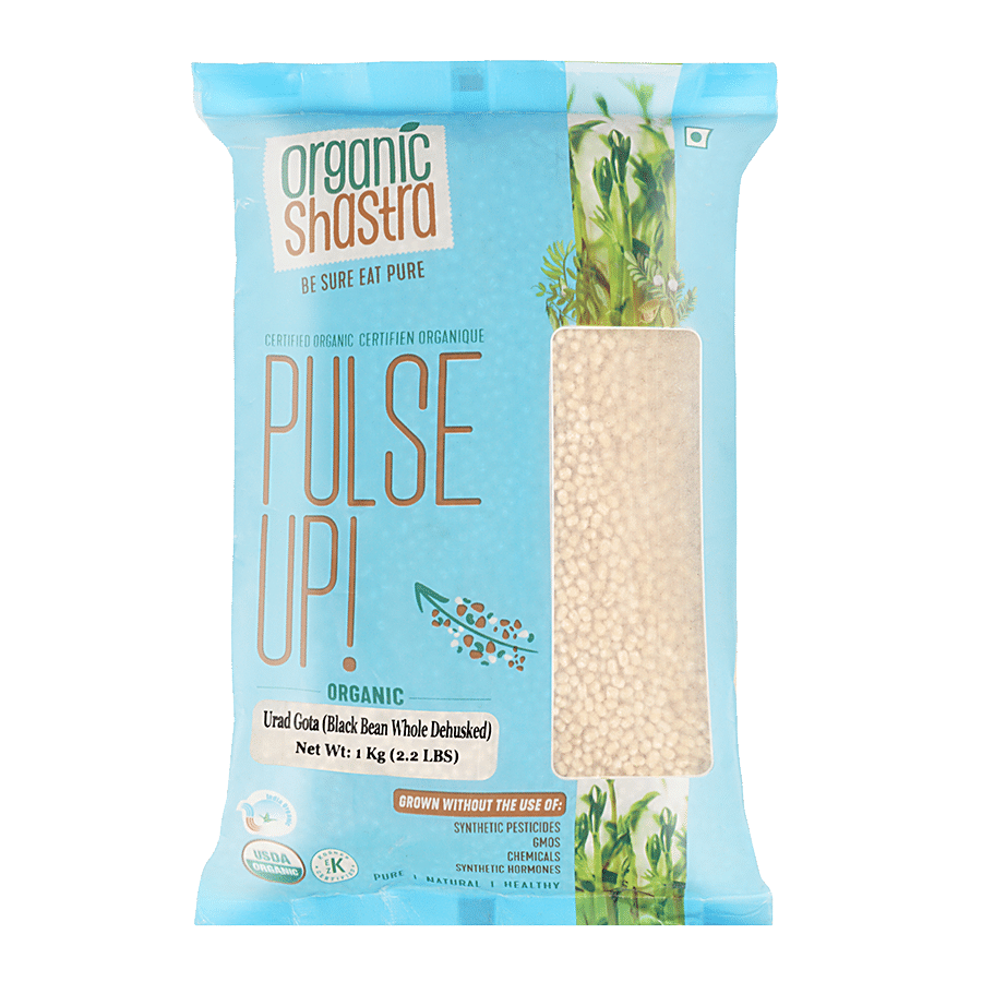 Organic Shastra Urad White Dhulli Whole Bean Dal