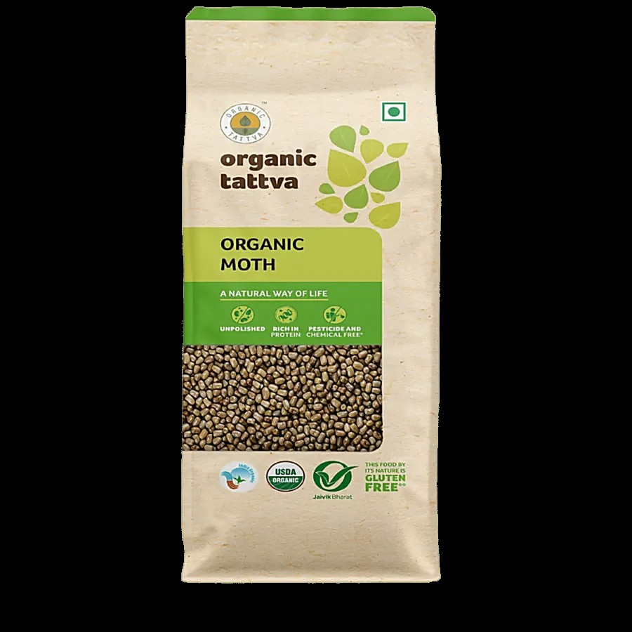 Organic Tattva Moth Unpolished Dal - Rich In Iron