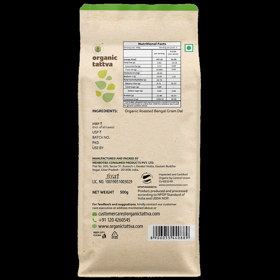 Organic Tattva Roasted Chana Dal