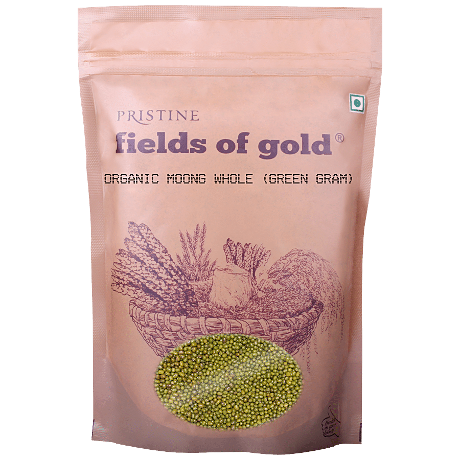 PRISTINE Fields Of Gold Organic Moong Whole - Green Gram