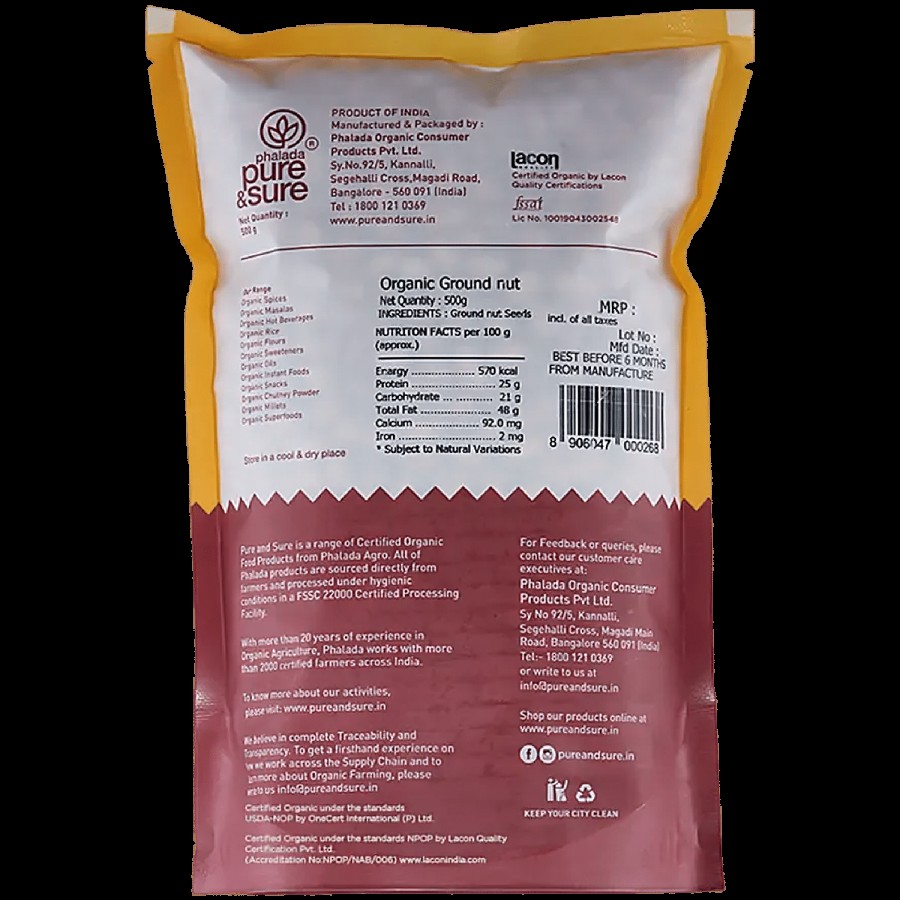 Phalada Pure & Sure Organic - Ground Nut