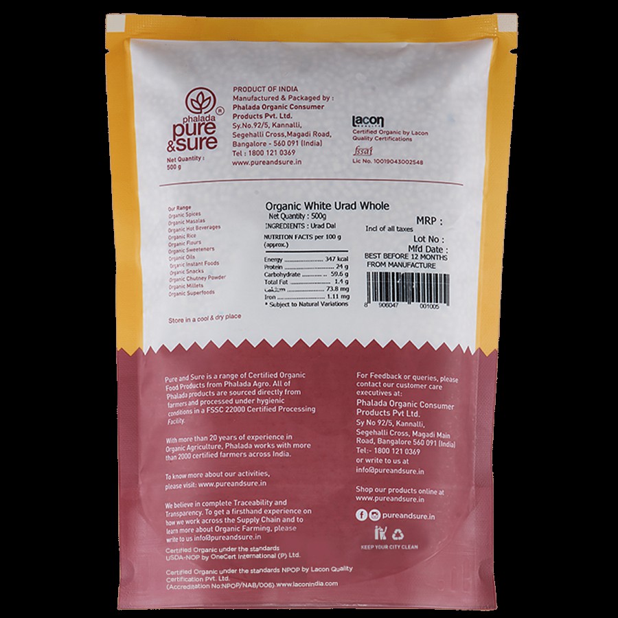 Phalada Pure & Sure Organic - Urad Daal