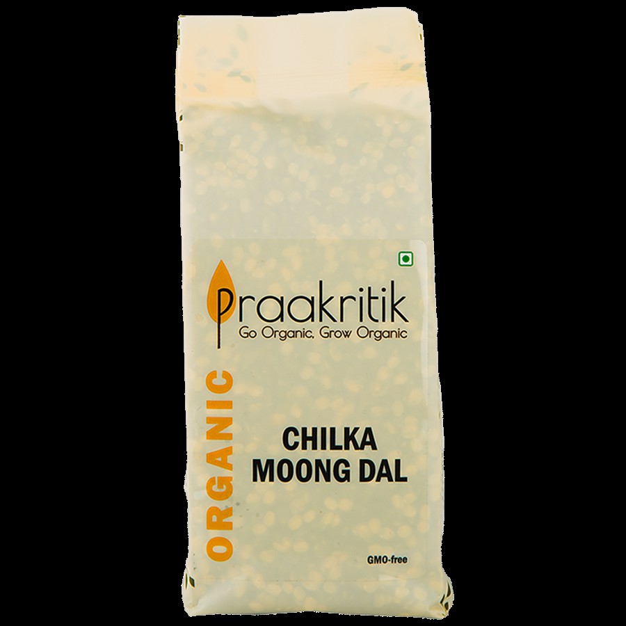 Praakritik Organic Chilka Hara Moong Dal