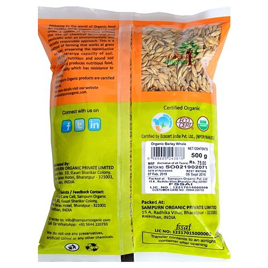 Sampurn Organic Organic - Barley Whole