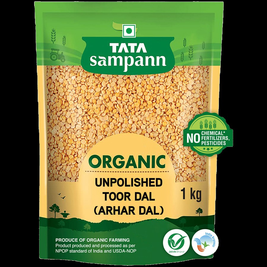 Tata Sampann Organic Toor Dal/Togari Bele