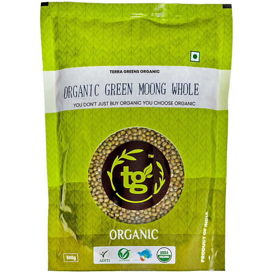 Terra Greens Green Moong/Hesaru Kaalu - Whole