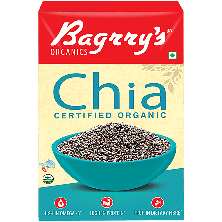 Bagrrys Bagrry`S 100% Organic Chia Seeds - Gluten Free  Rich In Omega 3 150 g