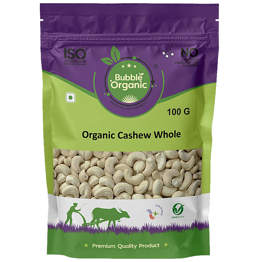 Bubble Organic Cashew Whole - Premium