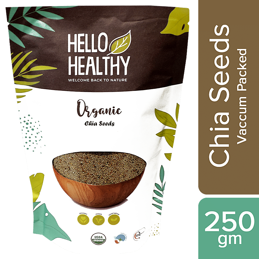 Hello Healthy Organic Chia Seeds - Helps Lower High Blood Pressure