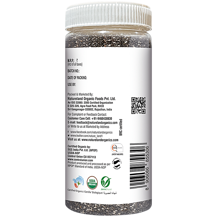 Natureland Organics Chia Seeds Raw