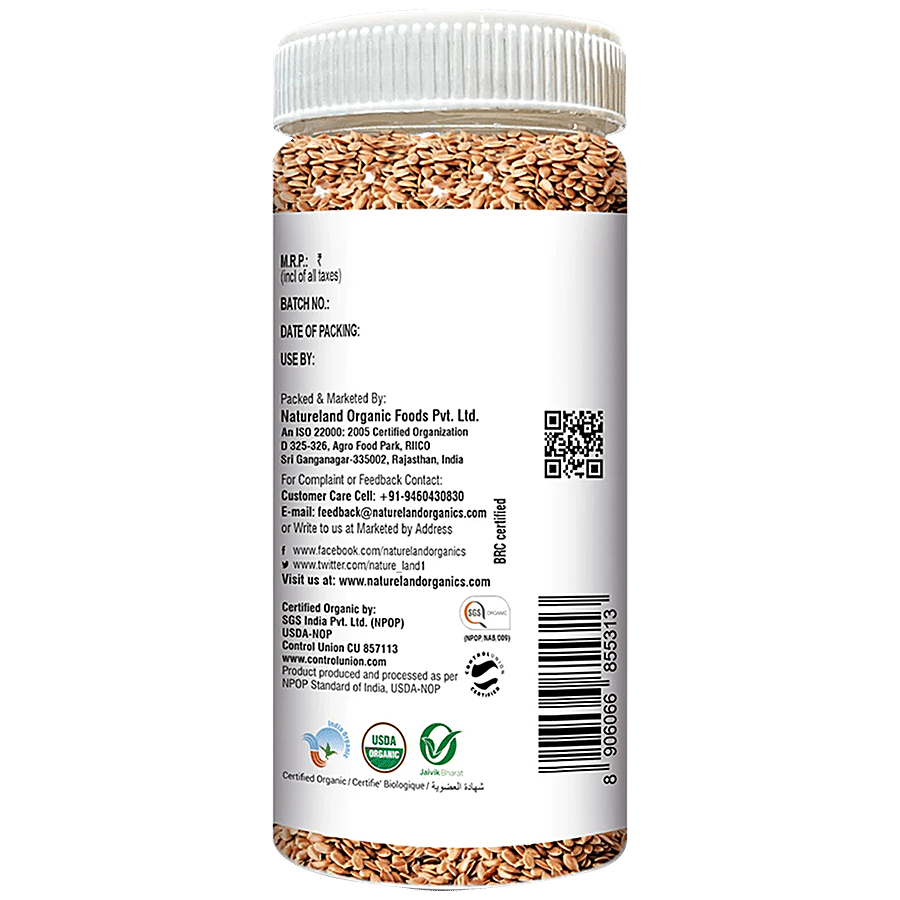 Natureland Organics Flaxseed Raw