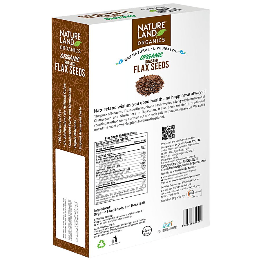 Natureland Organics Nature land Flaxseed - Roasted