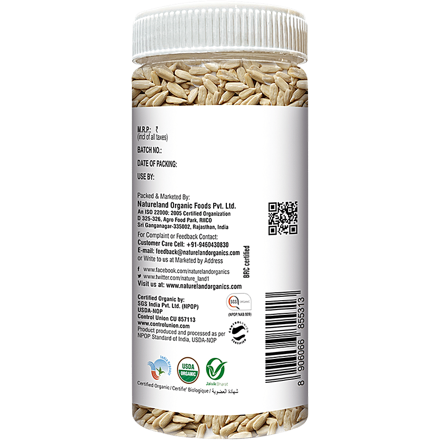 Natureland Organics Sunflower Seeds - Raw