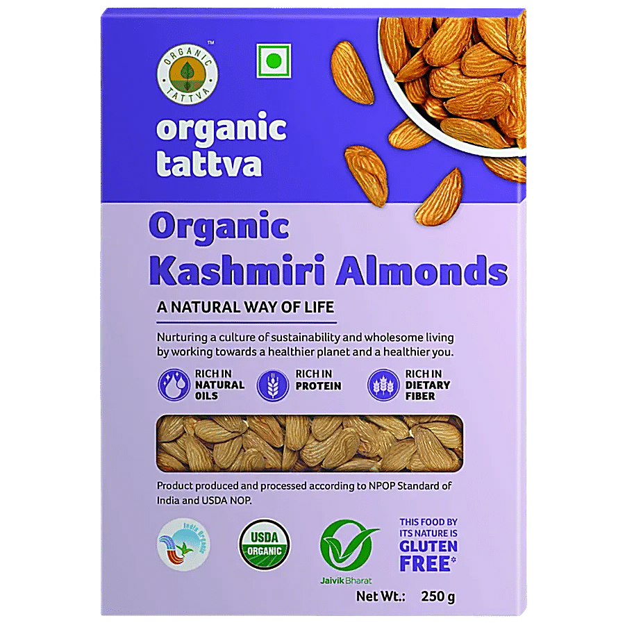 Organic Tattva Mamra Almonds - Rich In Nutrients