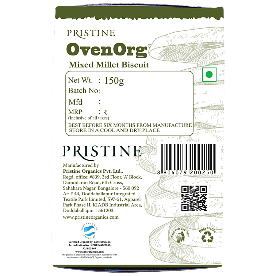 PRISTINE OvenOrg - Organic Mixed Millet Biscuits