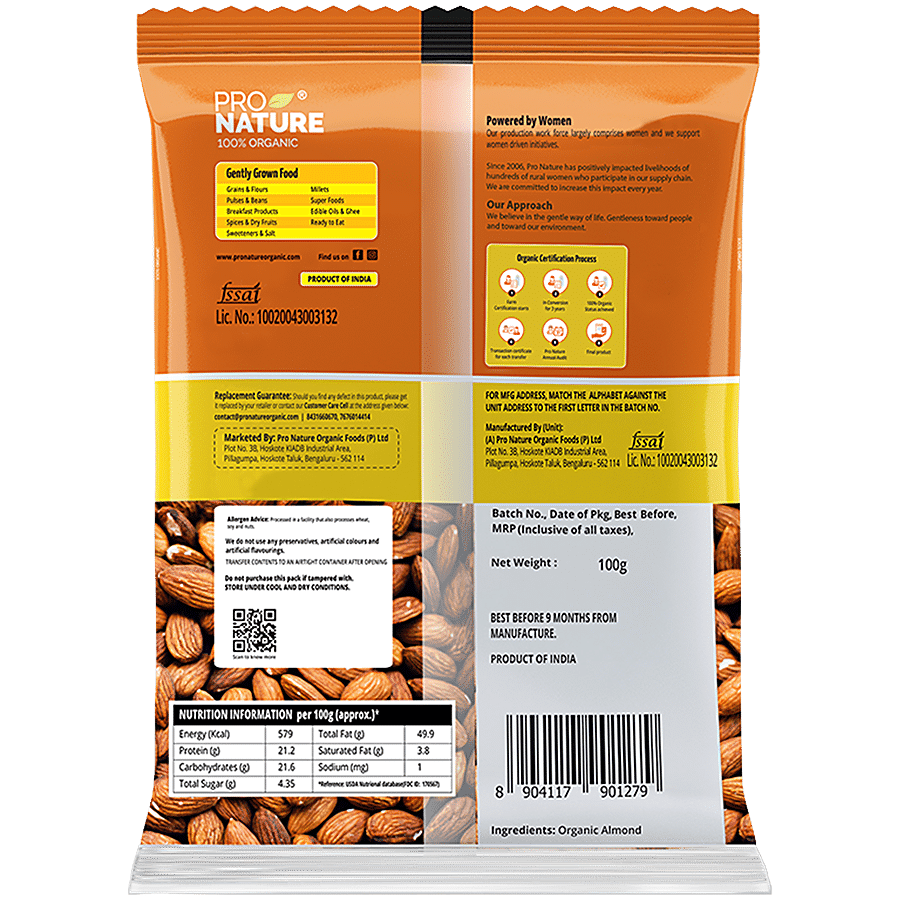 Pro Nature Organic Almonds/Badam