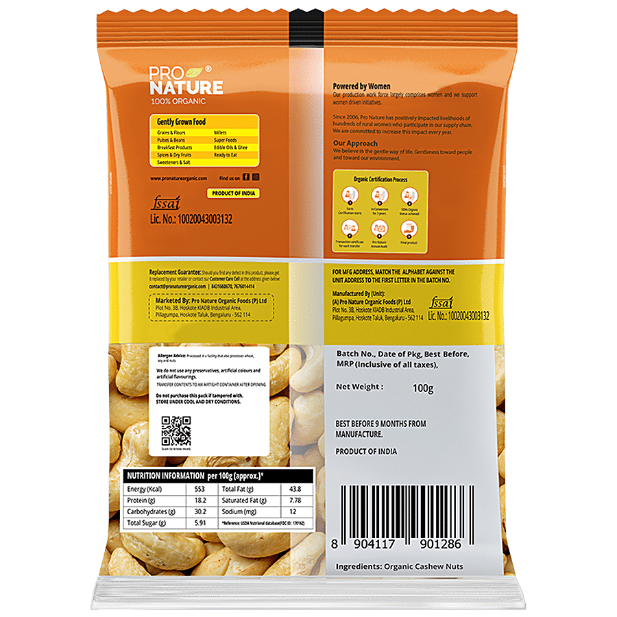 Pro Nature Organic - Cashew/Godambi nuts