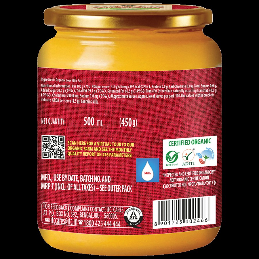 Aashirvaad Svasti Pure Organic Cow Ghee