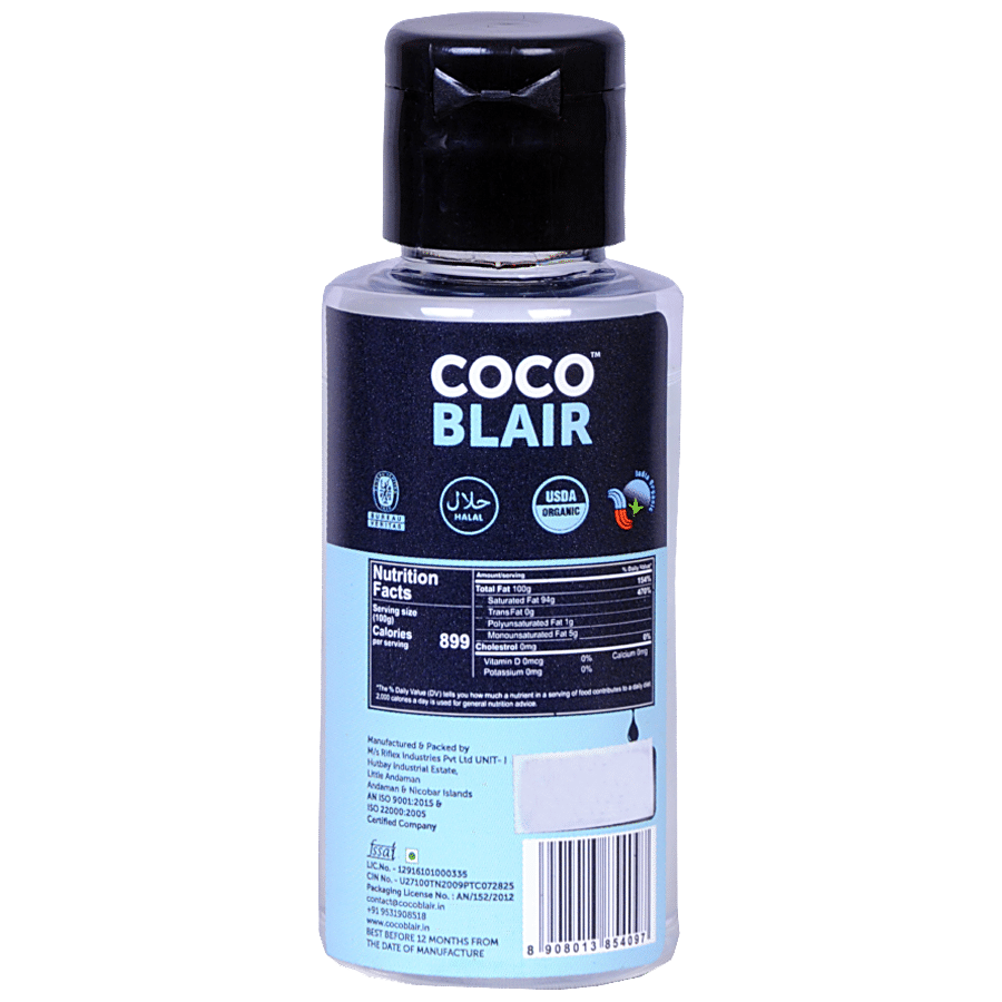 Coco Blair Cold Pressed Virgin Coconut Oil - 100% Organic