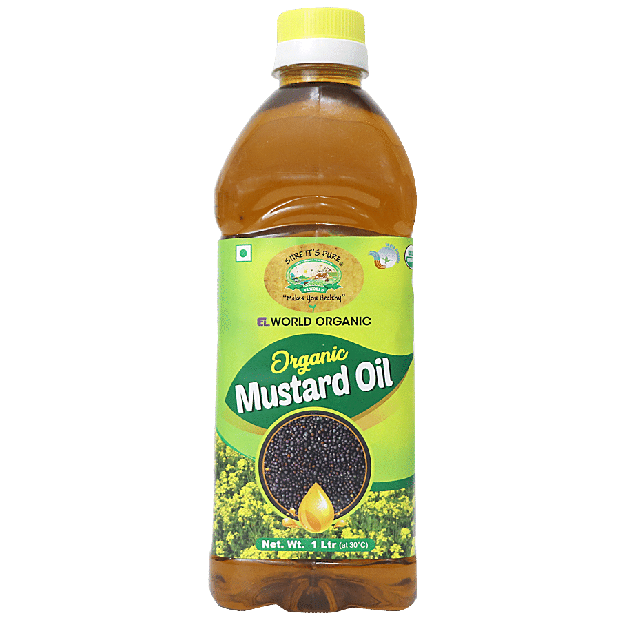 Elworld Organic Mustard Oil - Rich In Minerals