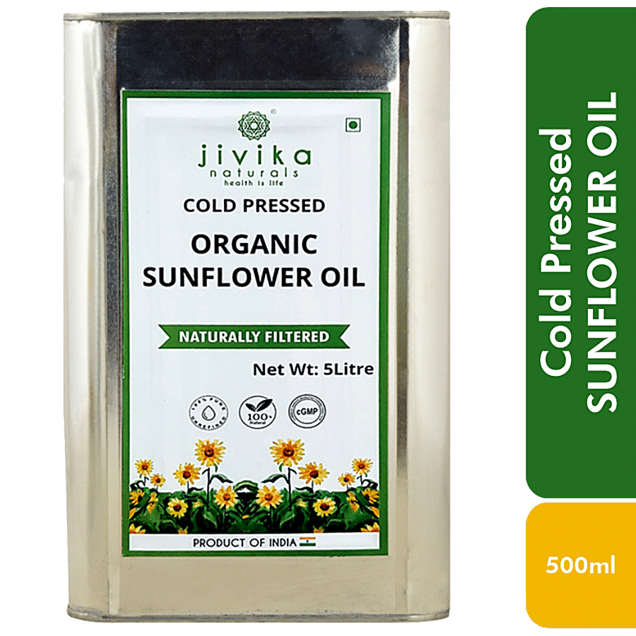 Jivika Naturals Organic Sunflower Oil - Cold Pressed