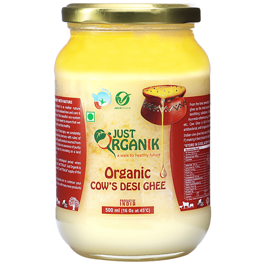 Just Organik Organic Cow Desi Ghee -  100% Natural