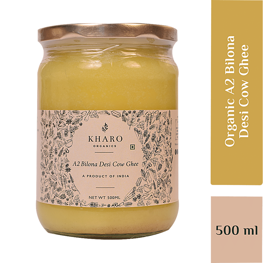 Kharo Organics A2 Bilona Desi Cow Ghee - Organic