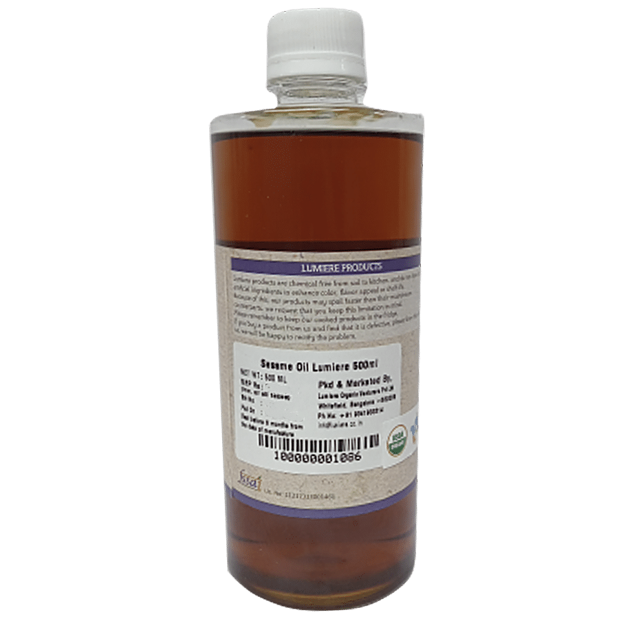 Lumiere Organic Cold Pressed Sesame Oil