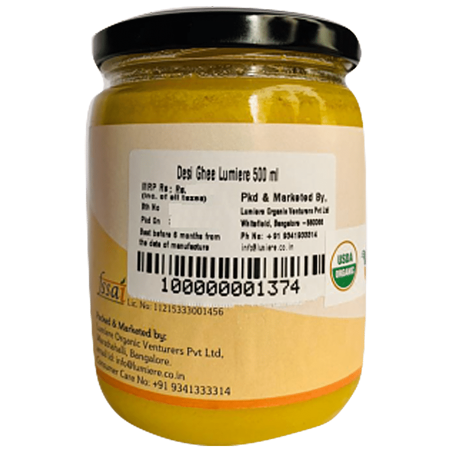 Lumiere Organic Desi Ghee/Tuppa