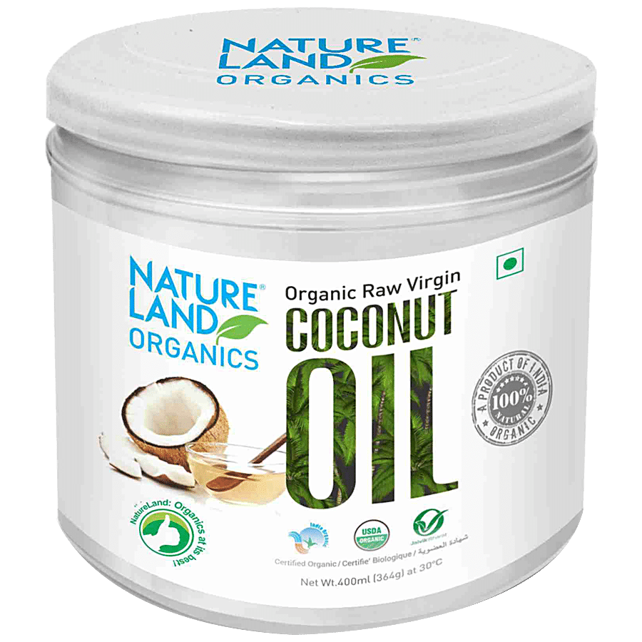 Natureland Organics Organic Raw Virgin Coconut Oil - Healthiest Oil In The World