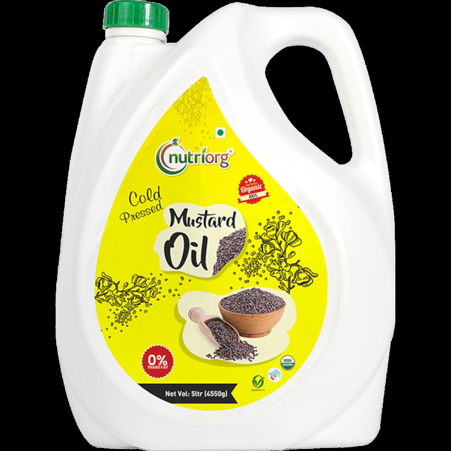 Nutriorg Cold Pressed Organic Mustard Oil