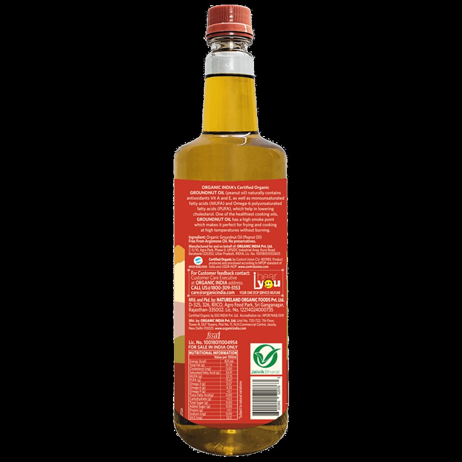 Organic India Groundnut Oil - Rich In Antioxidants