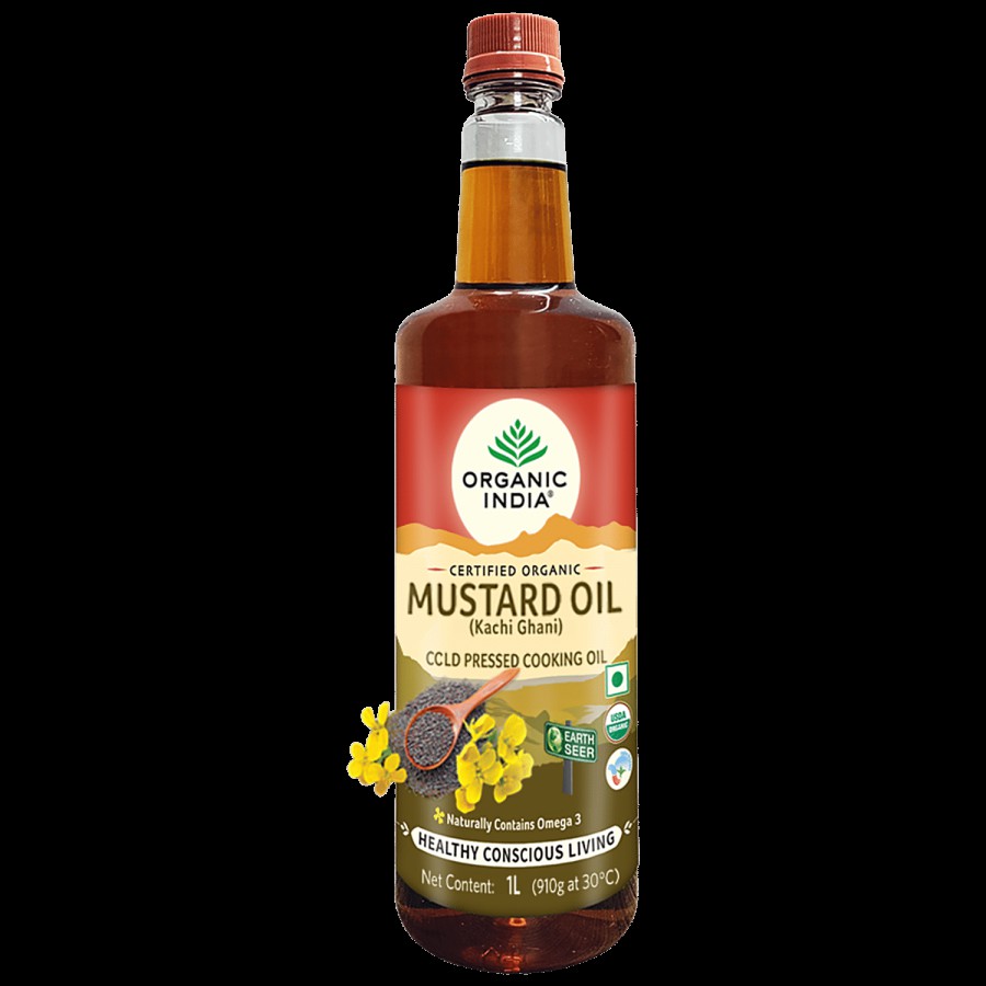 Organic India Mustard Oil - Kachi Ghani