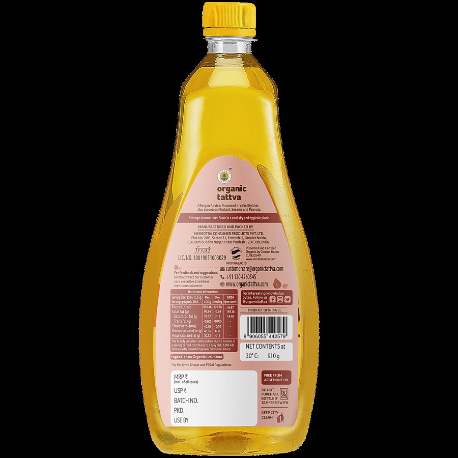 Organic Tattva Groundnut Oil