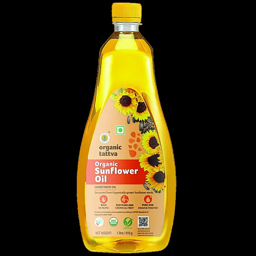 Organic Tattva Sunflower Unrefined Oil - Easy To Digest