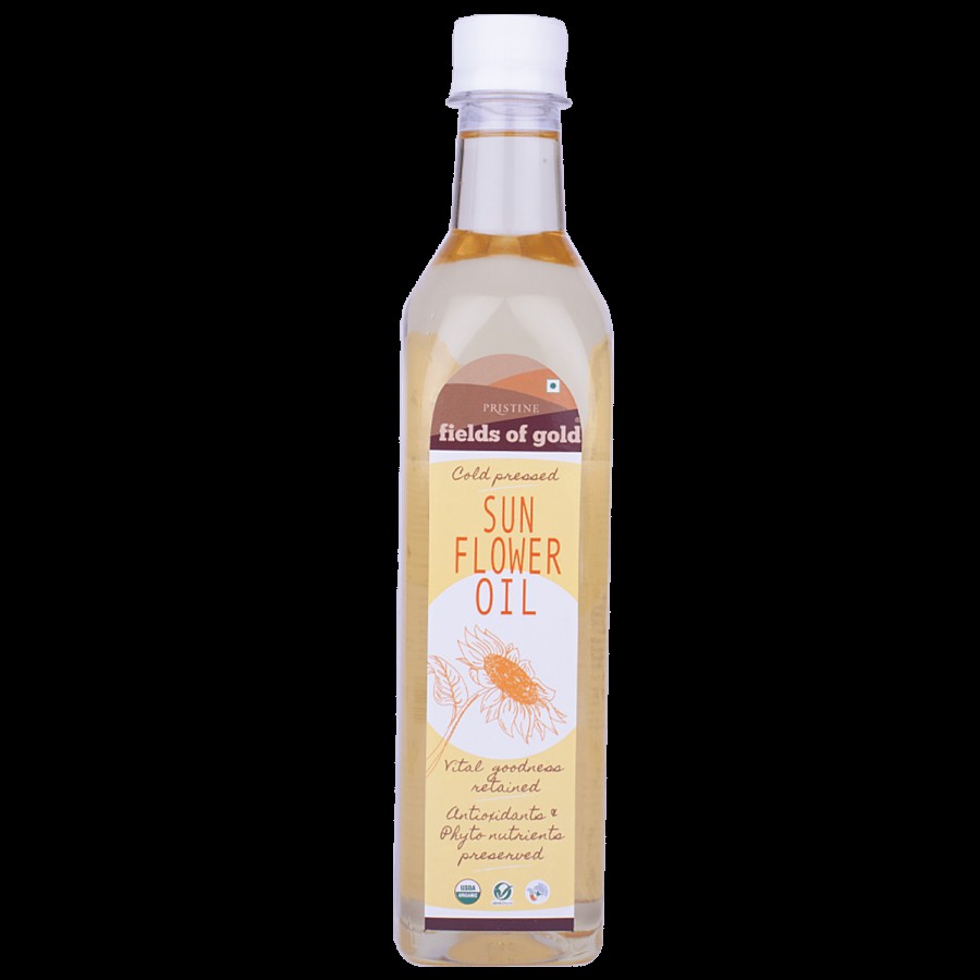 PRISTINE Fields Of Gold Organic Cold Pressed Sunflower Oil