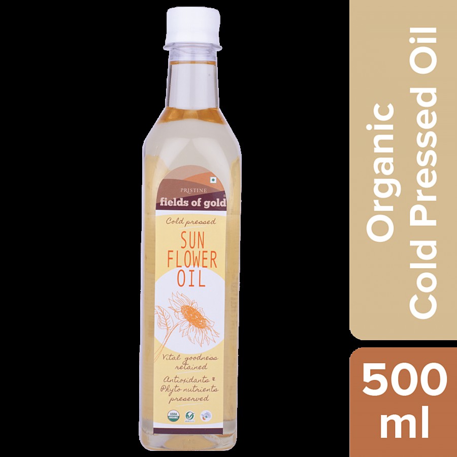 PRISTINE Fields Of Gold Organic Cold Pressed Sunflower Oil