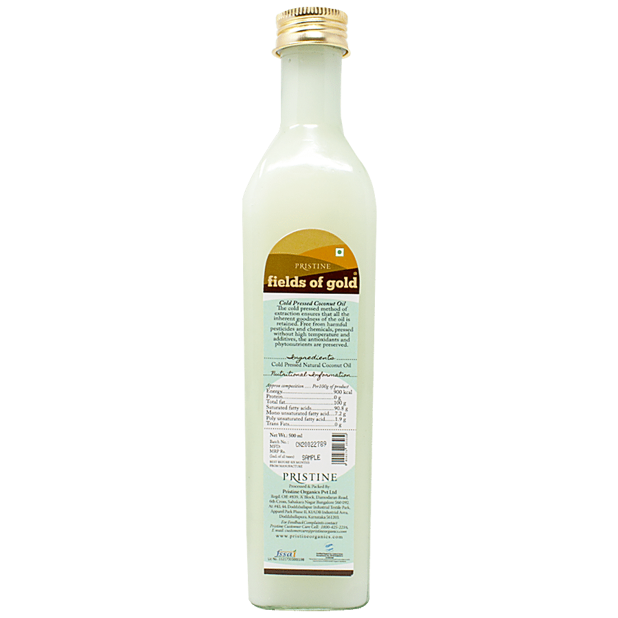 PRISTINE Organic Cold Pressed Coconut Oil