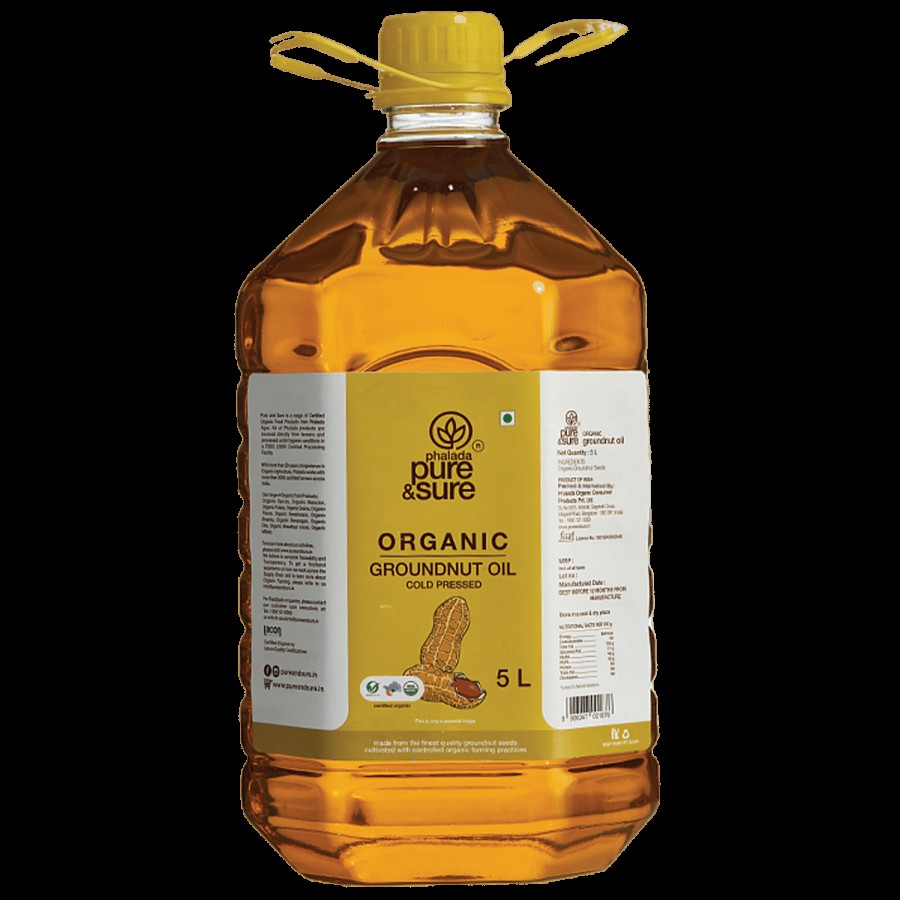 Phalada Pure & Sure Organic Groundnut Oil - Cold Pressed