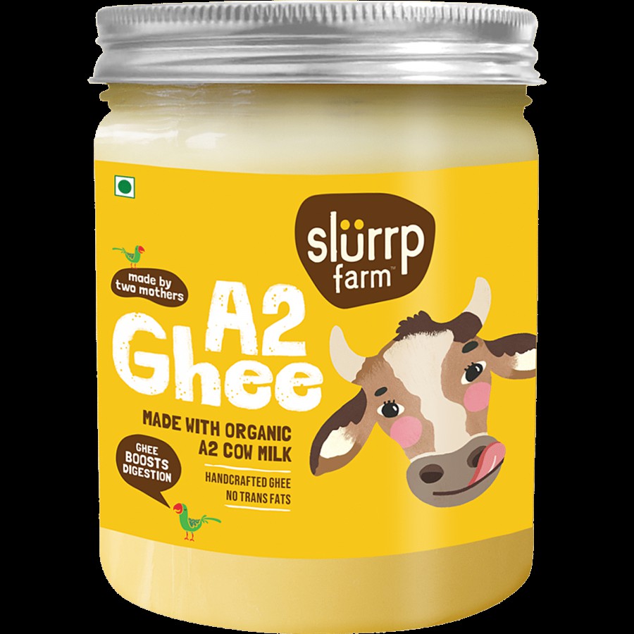 Slurrp Farm A2 Organic Ghee – Handcrafted From Organic A2 Desi Cow Milk