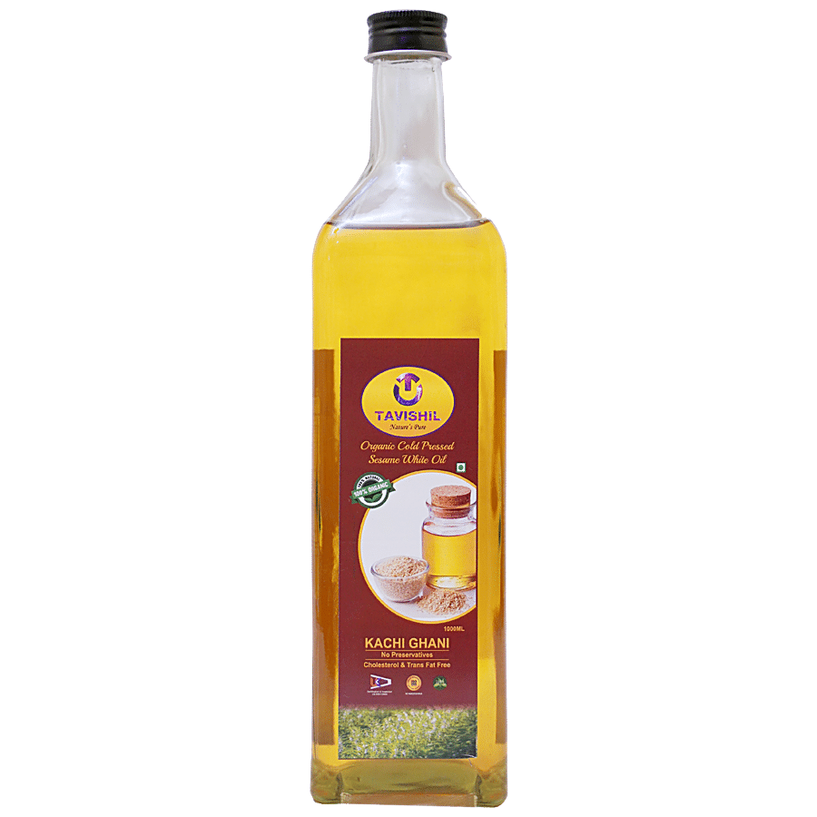 TAVISHIL Organic Cold Pressed White Sesame Oil - Kachi Ghani