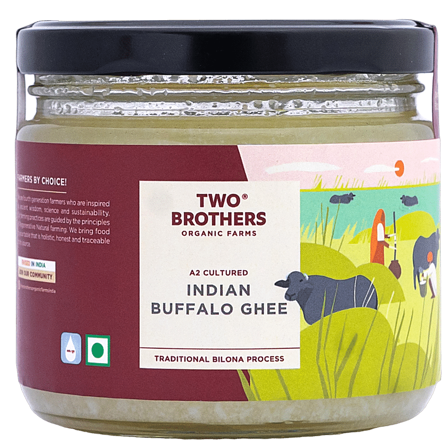 Two Brothers Organic Farms A2 Buffalo Ghee - Traditional Bilona Process