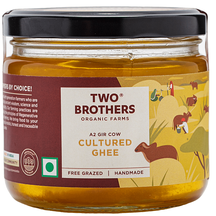 Two Brothers Organic Farms A2 Cow Cultured Ghee Desi From Gir